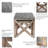 2 pcs. Galvanized Wooden Nesting End Tables