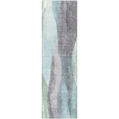 Premium Machine Washable Prado AMF1989 Waves Rug
