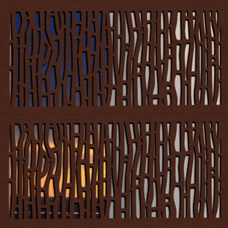 Fiji 48" Brown Recycled Polymer Decorative Screen Panel