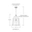 Luminaire suspendu transparent 1 lumière Madison-382981919