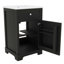 Armoire de salle de bain autoportante de 20 po avec support de rangement interne, porte à fermeture douce et tablette réglable-2066273056