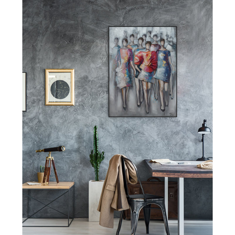 Hand -painted acrylic painting Power Walk