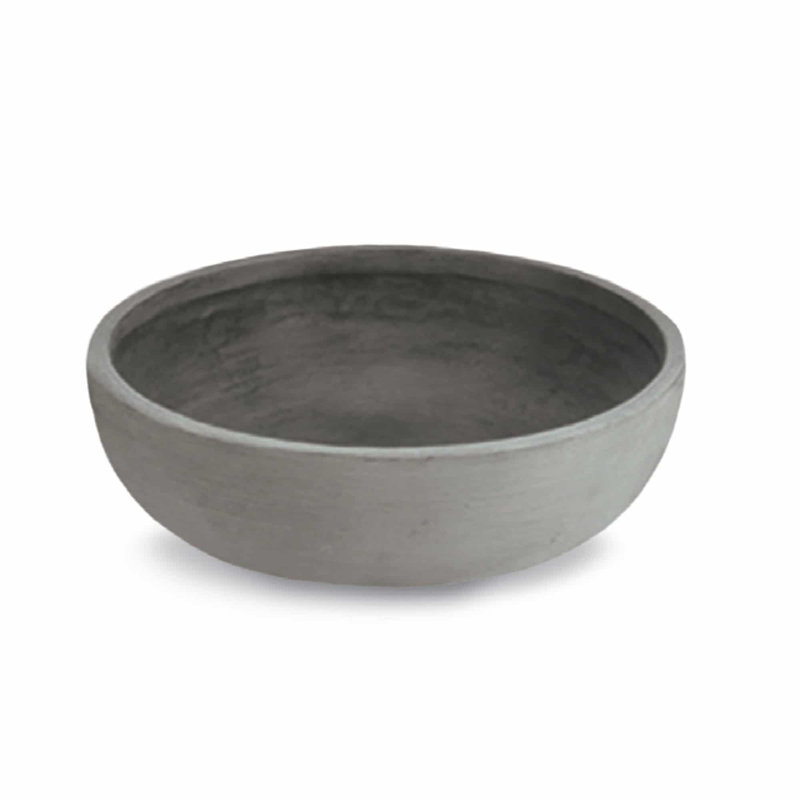 Orinoco Plastic Pot Planter, Weathered Concrete, 15" H x 39.75" W x 39.75" D