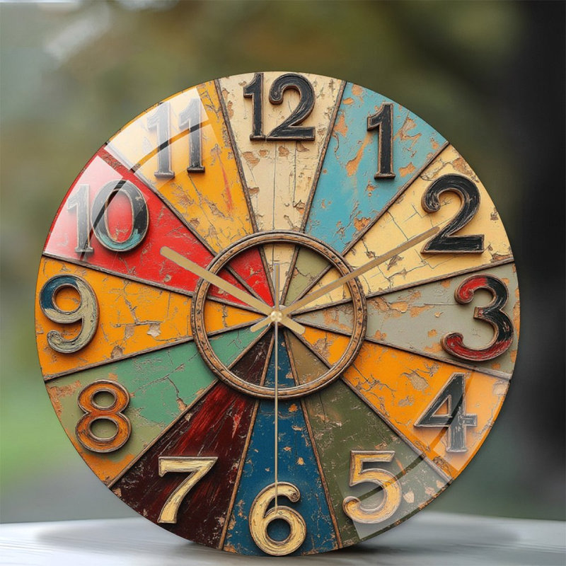 Horloge murale rétro rétro 12 pi