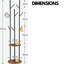 Bromarg 8 - Hook Coat Rack Stand Industrial Rustic Brown Tree Shape Entryway Hallway Furniture