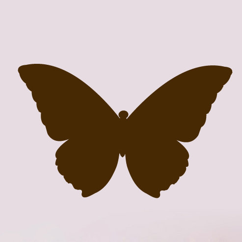 Adhésif décoratif papillon, Brun