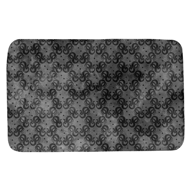 Tapis pour salle de bain katelyn elizabeth serpents, l 21 po x L 34 po, Noir