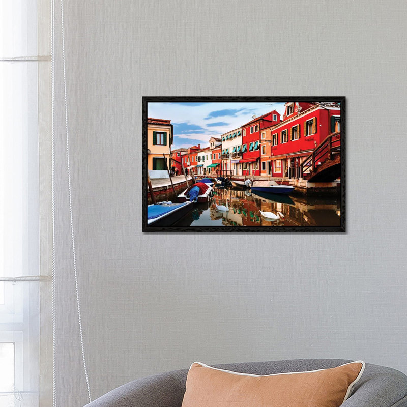 Burano Sicily Italy, 45.72 cm H x 66.04 cm W, Black