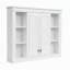 Armoire de rangement murale pour salle de bain avec charnières à fermeture douce, portes battantes et 1 tablette réglable.