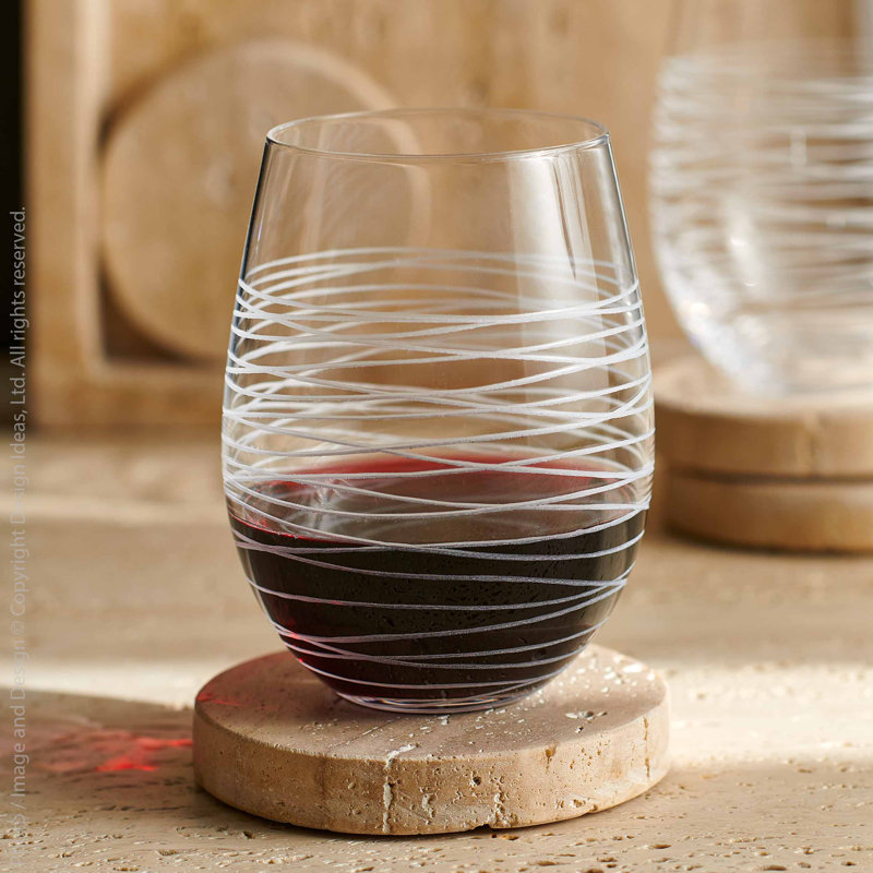 Gunel 15.2oz. Stemless Wine Glass Set