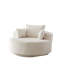 Fauteuil d'appoint rembourré en velours côtelé 55 po Victoria avec base pivotante à 360 ° Victoria-122549837