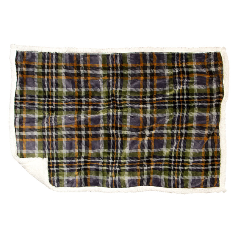Couverture en polyester, 30 po x 20 po, Gris / blanc