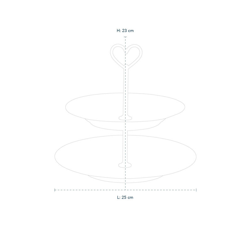 Royal Copenhagen Star Fluted Christmas Tiered Stand