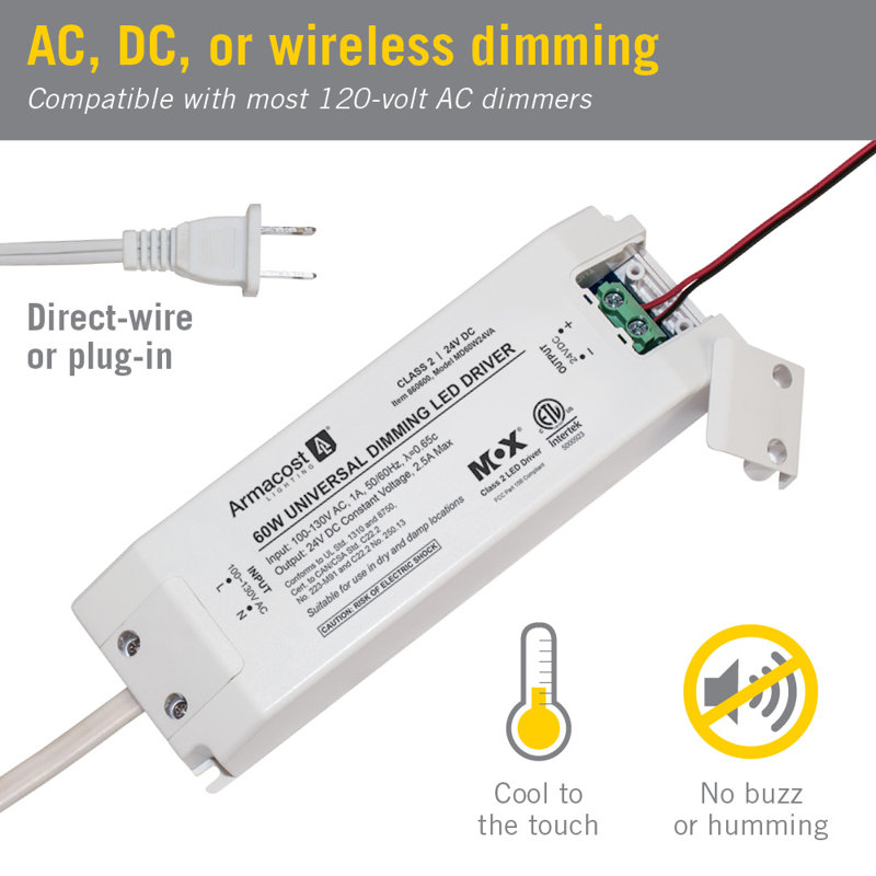 Armacost 60W White Universal Dimmable LED Driver
