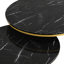 Table basse gigogne moderne cannelée en noir et or
