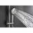 Shower Merger With 10" Rain Showerhead, 4 Hand Shower, Adjustable Slide Flange And Soap Tray In Brushed Nickel Bond Plug