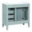 Meuble-lavabo de salle de bain 36 po - Armoire moderne en bois massif-1824378240
