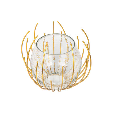 Radial Rose Bowl Votive Candleholder