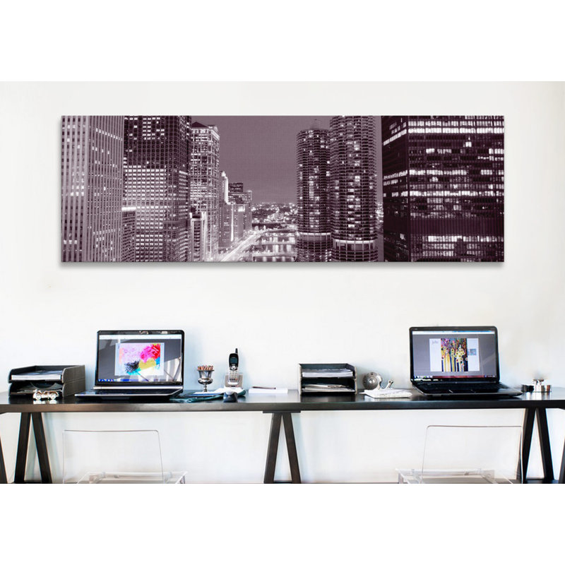 Reproduction de photo sur toile panoramique wacker drive chicago, illinois, H 24 po x l 72 po x P 1,5 po
