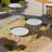 4-Pack Modern Striped Color Block Chairs, Pp Plastic Seat & Sturdy Metal Legs-366885706