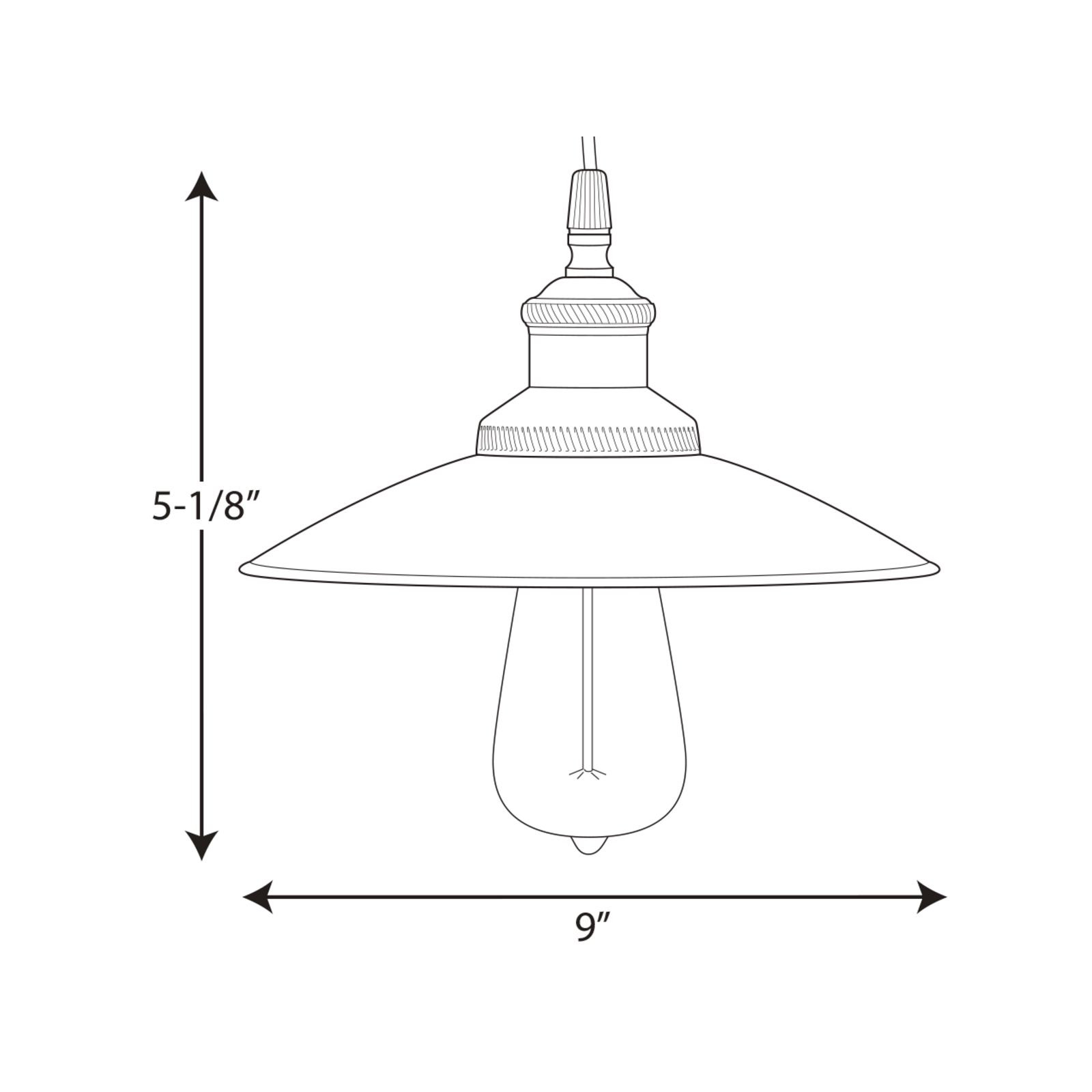 Single Light Metal Dimmable Pendant