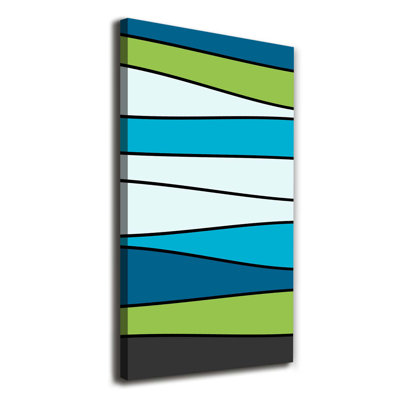 Colored Stripes - Wrapped Canvas Print