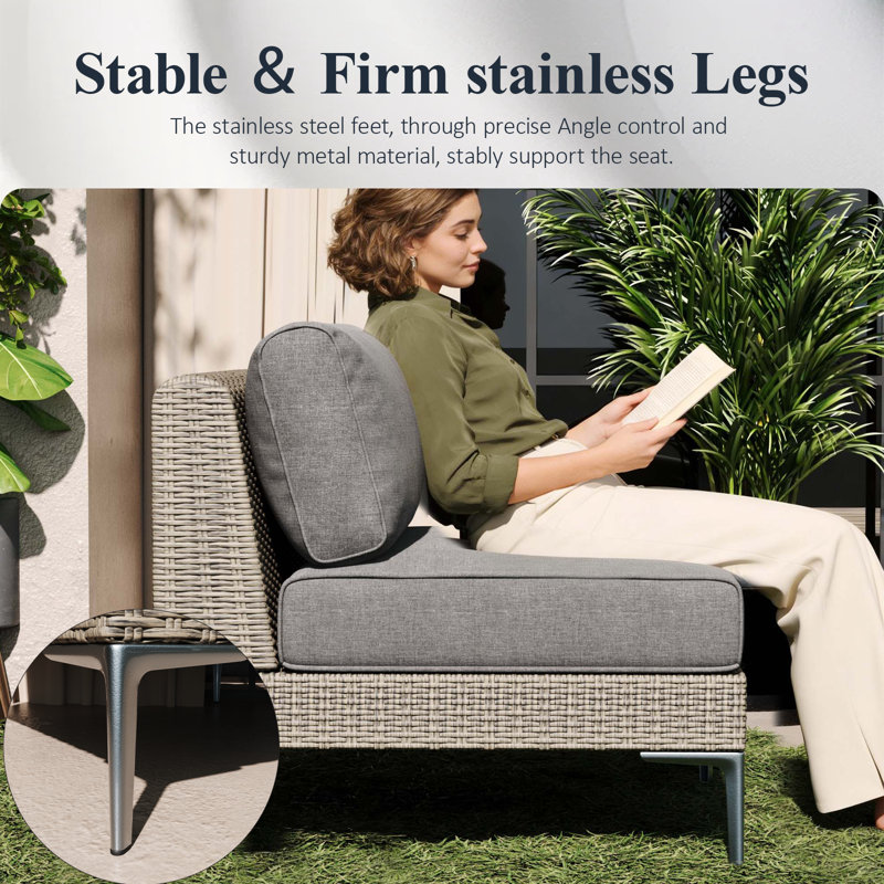 Outdoor Lounge Chair, Dark Grey
