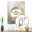 Vortex doré doux et doré Vortex IV - miroir décoratif à spirales abstraites, grand miroir mural beige, impression d'art en métal-2085247068