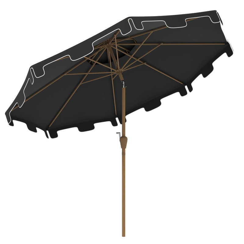 Parasol de terrasse extérieur avec mécanisme d'inclinaison, Gris foncé
