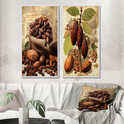 Cacao Velvet Vintage - Cacao Canvas Wall Art Set Of 2