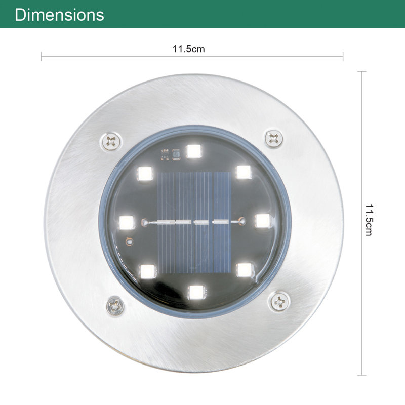 Silver Low Voltage Solar Powered Integrated LED Pathway Light Pack
