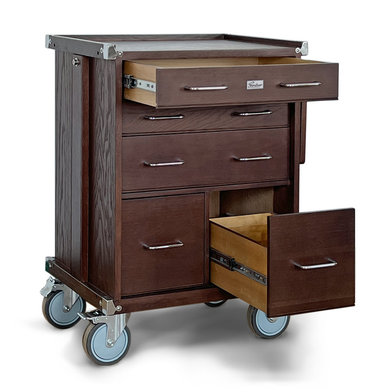 Gerstner International R20 Chest – Rolling Base in Dark Oak, Built to Pair with GI Chests for Expanded Storage