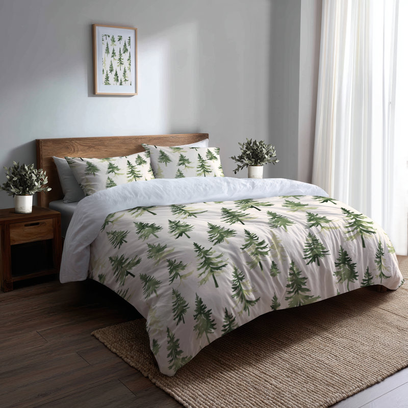 Ensemble de housse de couette et coussin décoratif Rustic Lodge, Housse de couette pour grand lit et 2 taies décor