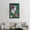 Egret Begonias - reproduction d'art murale - toile encadrée