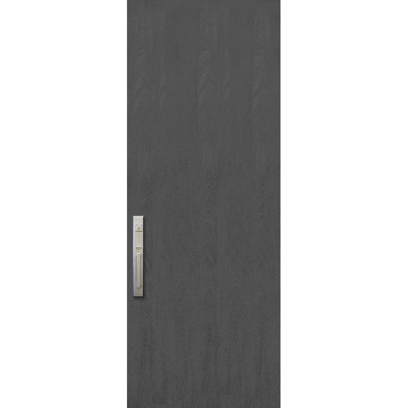 36x96 Flush Mahogany FiberCraft Front Door, Gray Clouds, Right Hand/Inswing