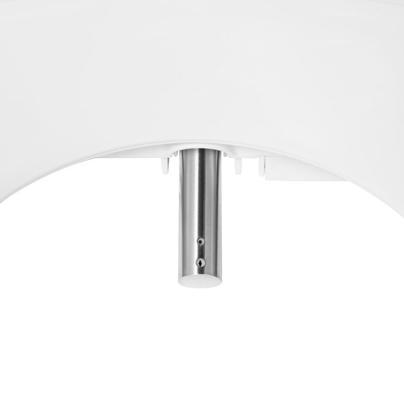 White Round Electronic Bidet Seat with Warm Air Dryer