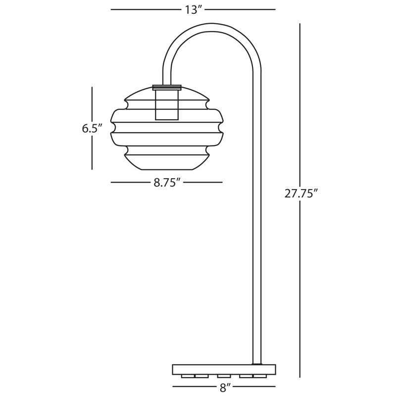 Horizon Table Lamp, Clear