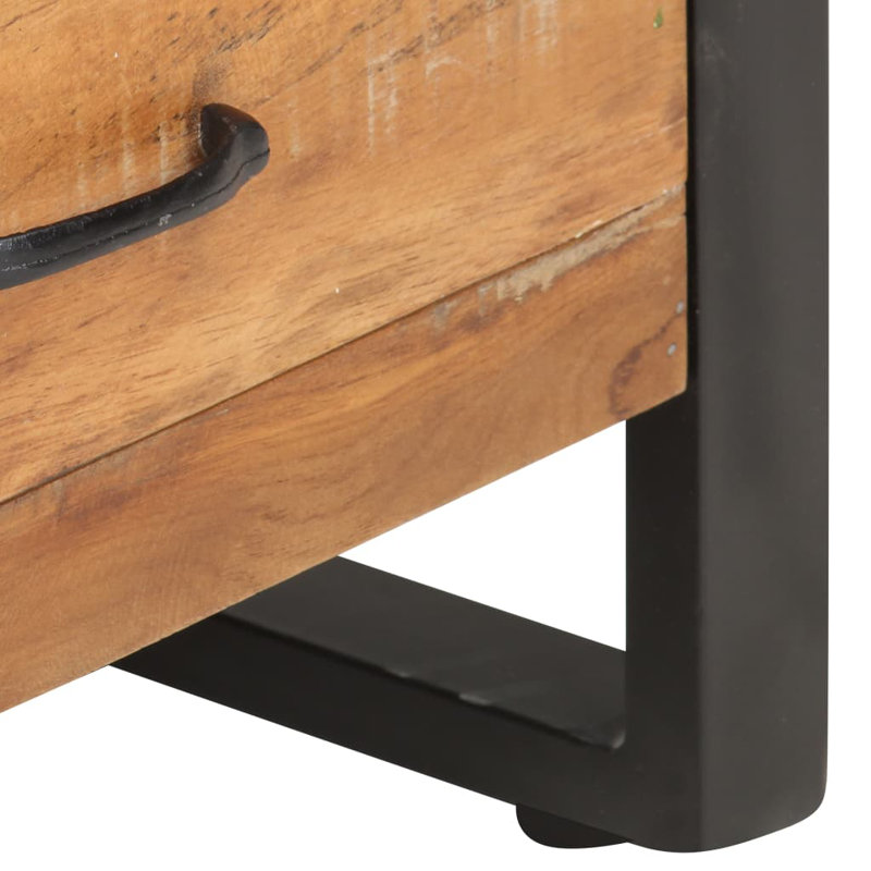 Bookshelf 46.5"x11.8"x78.7" Solid Wood, Oak/Walnut/Black