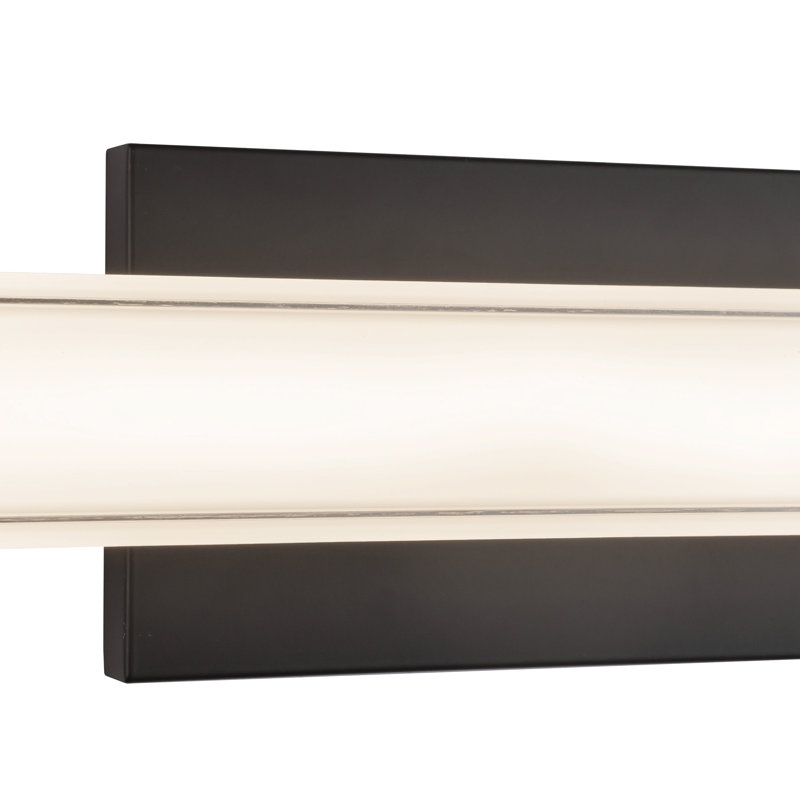 Garland 36-in Black dimmable LED Wall Sconce, Matte Black
