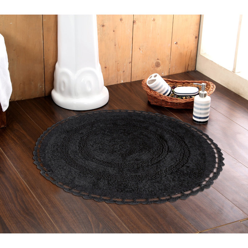 Tapis pour salle de bain Akiera Luna, Noir