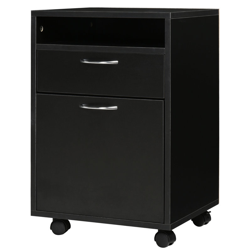 Mobile Storage Cabinet Organizer, Black