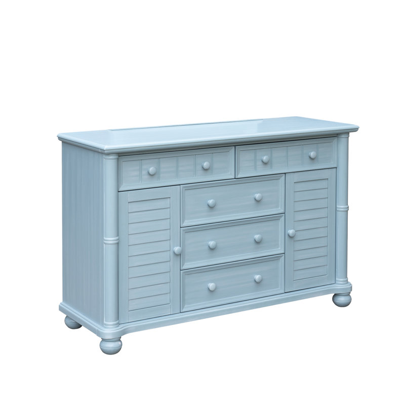 Commode 5 tiroirs Frederick, Bleu océan