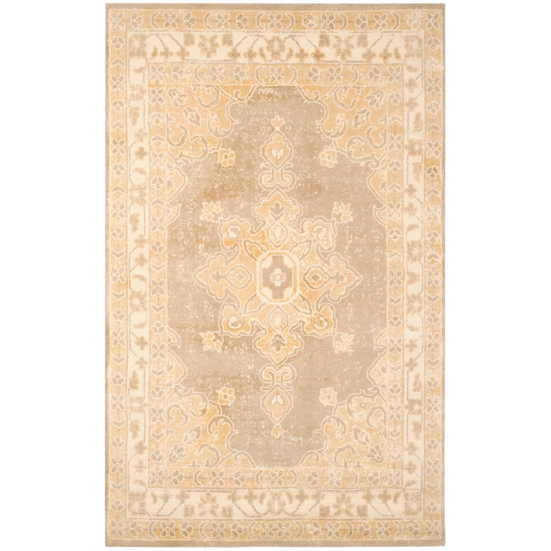 Monteforte Hand Tufted Wool And Cotton With Latex Oriental Rug, Rectangle 6' x 9'