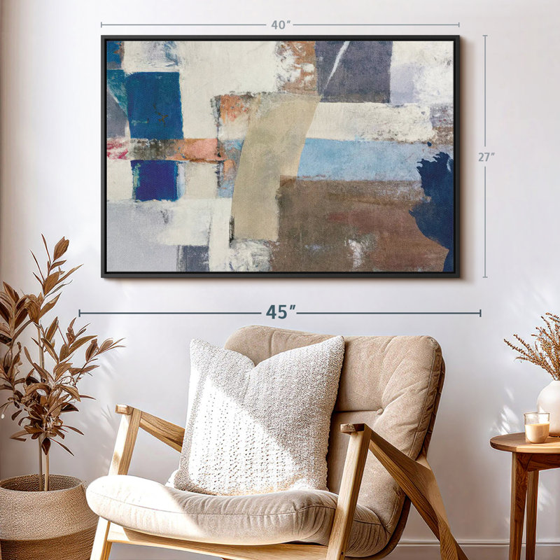 Abstrait "domaine abstrait", H 40 po x l 27 po