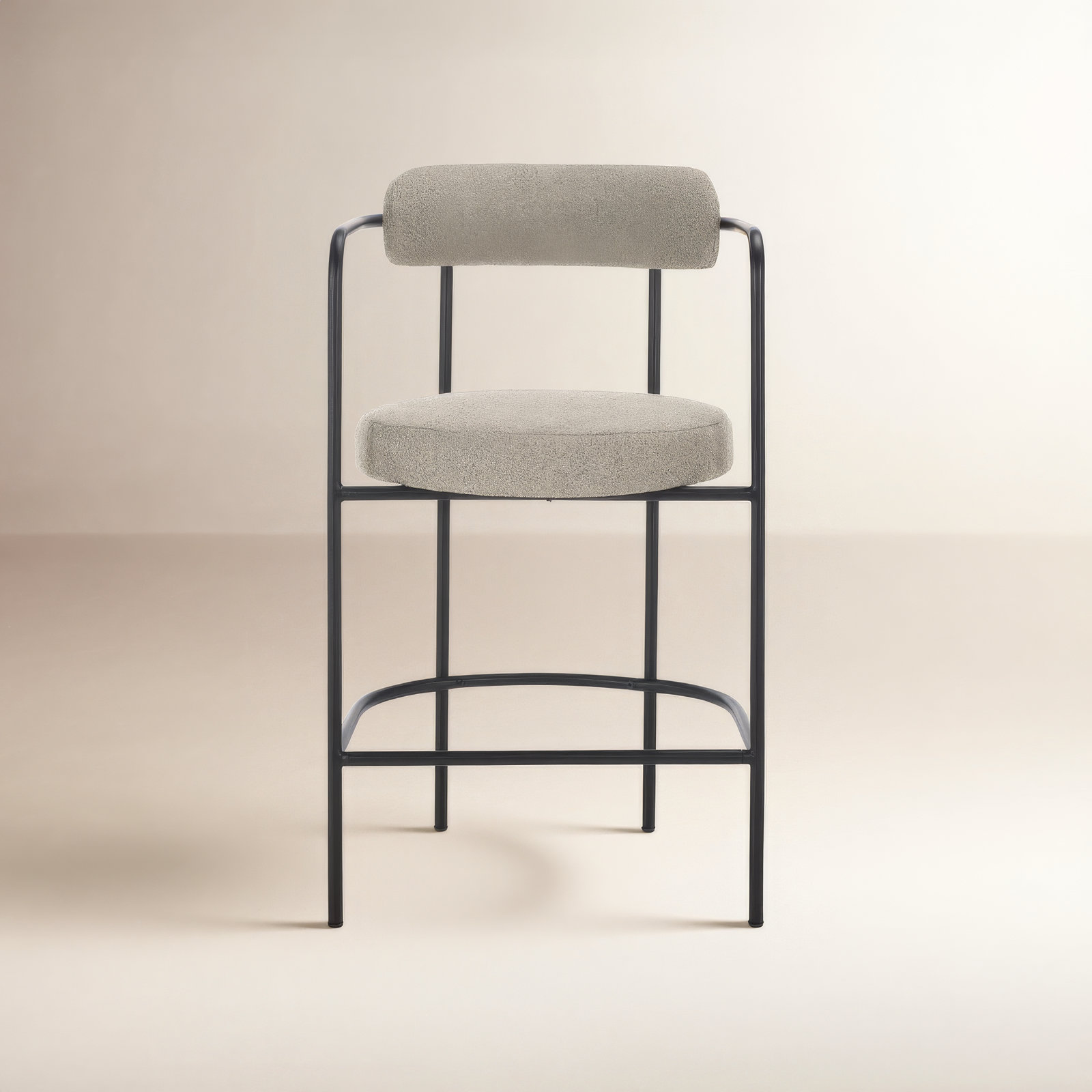 Liana Upholstered Counter Stool, Gray