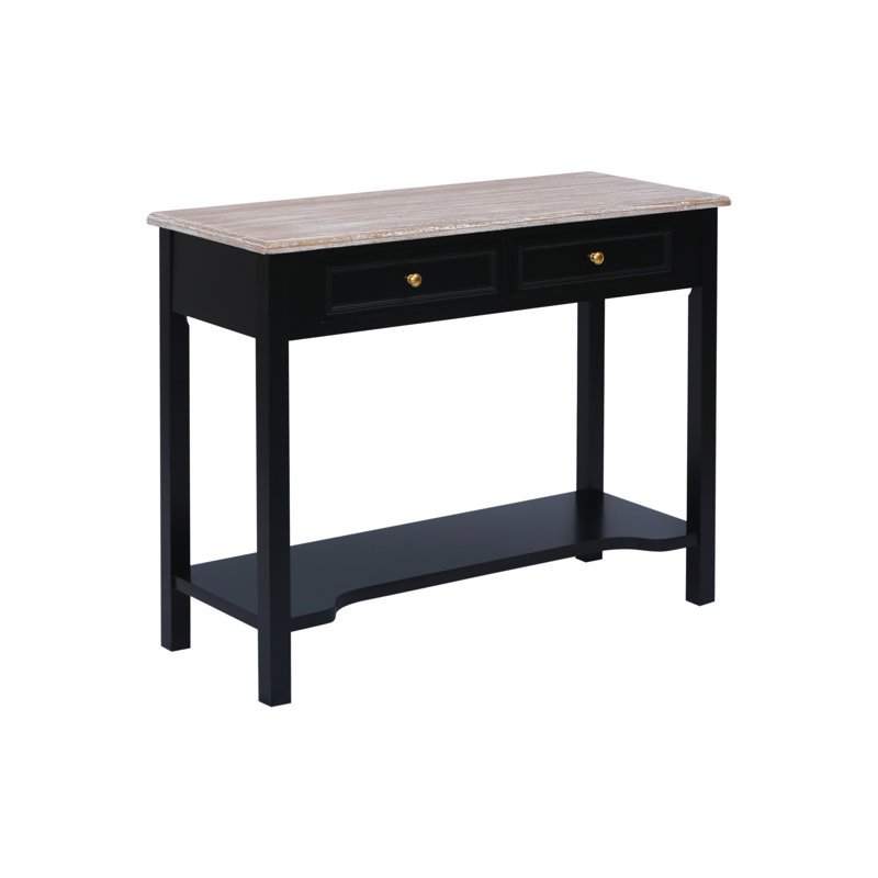 99.5cm Solid Wood Top Console Table