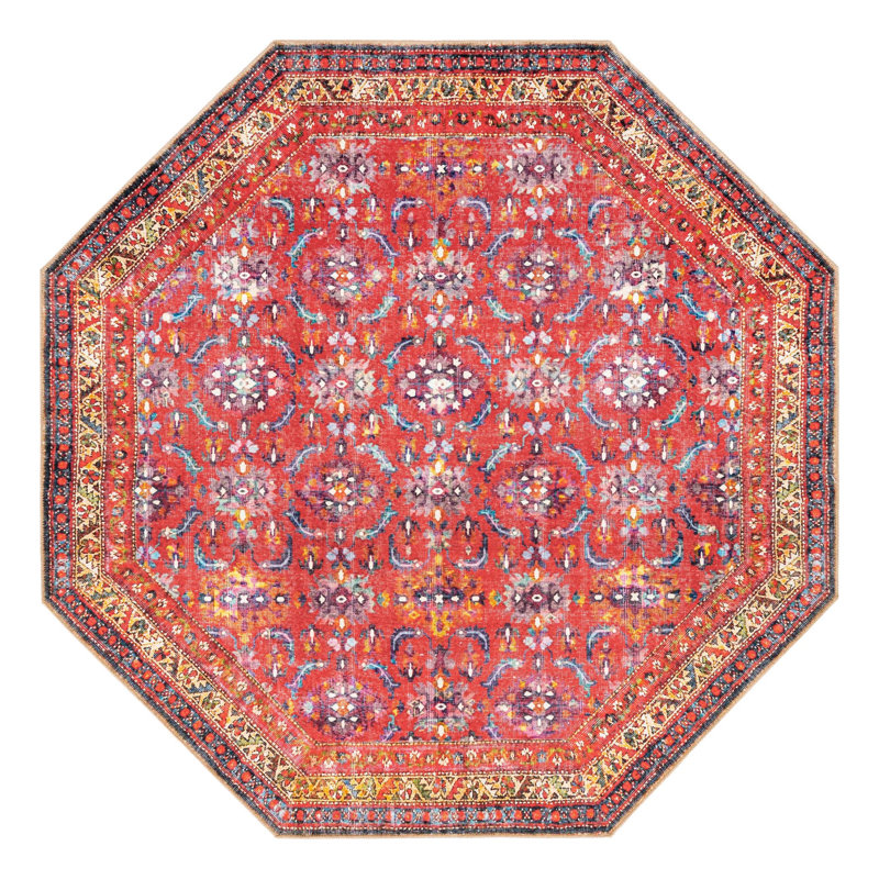 Ellizabeth Chenille Oriental Indoor Rug, Octagon 7'6"
