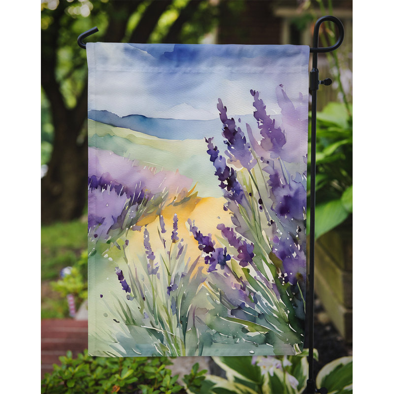 Lavande dans un drapeau de jardin aquarelle