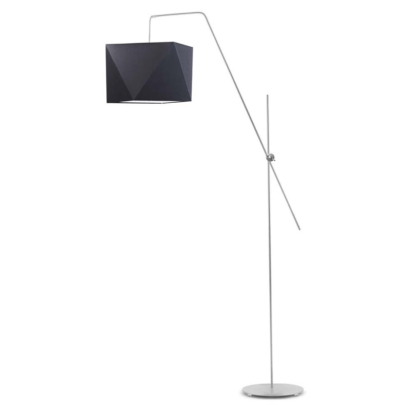 Ayash 176cm Task Floor Lamp, Black, Silver