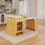 Table de salle à manger rectangulaire extensible 59,50 "avec prise de courant et rangement double-face-67905417-67905412